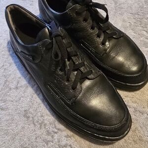 Mephisto Black Leather Walking Super Comfort Mens Shoes
